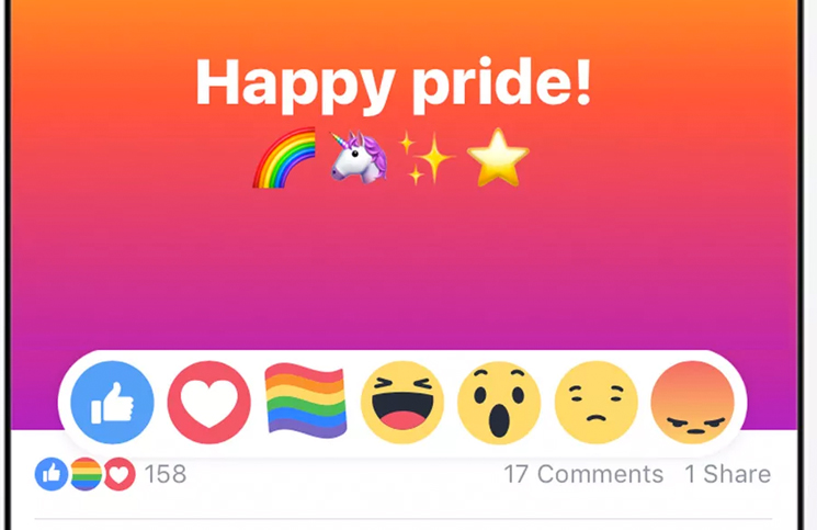 Facebook terá reação “Orgulho” nas publicações durante o Mês do Orgulho LGBT