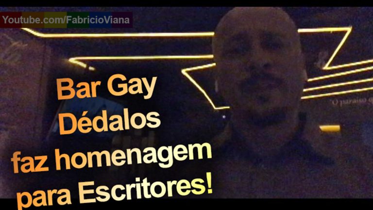 Bar Gay Dédalos faz homenagem para os escritores Fabrício Viana e Kadu Lago em São Paulol