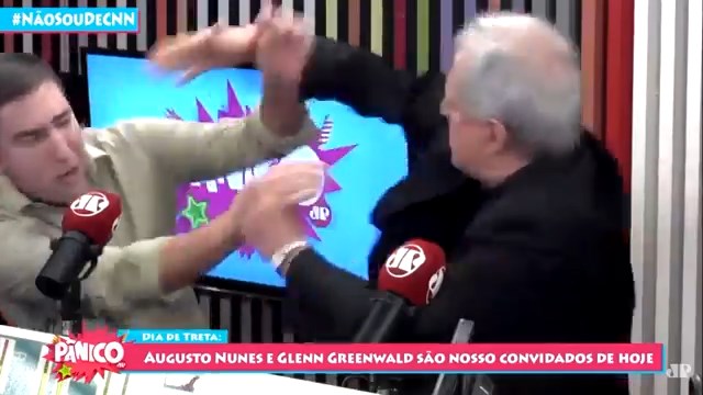 VÍDEO: Assista ao trecho em que o jornalista Augusto Nunes agride o jornalista gay Glenn Greenwald