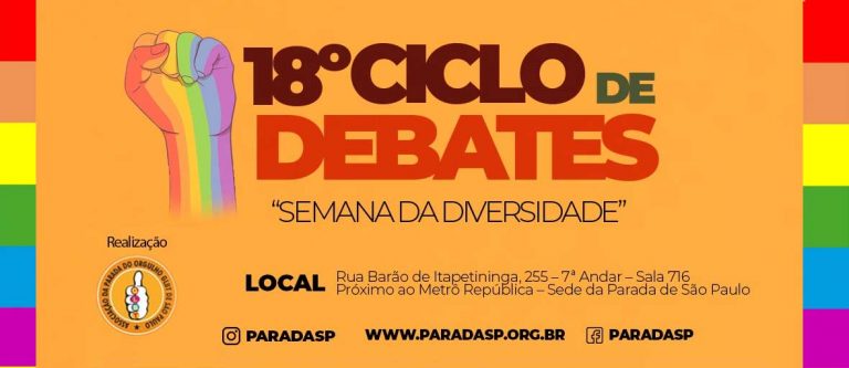 GRATUITO! Vamos? ParadaSP promove o 18º Ciclo de Debates para a comunidade LGBTI+